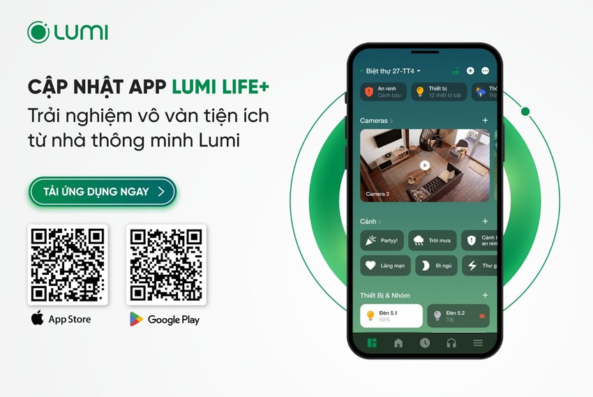 App điều khiển đèn thông minh Lumi Life+