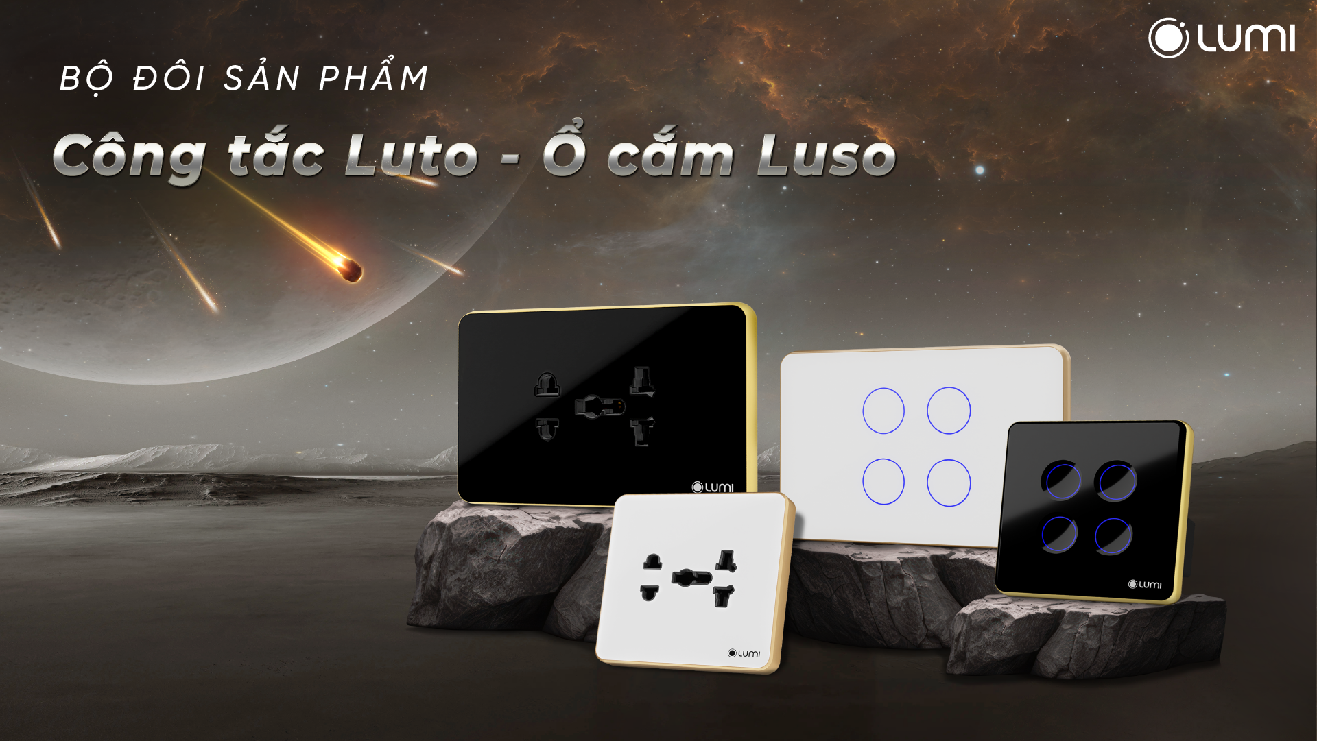Bộ đôi công tắc ổ cắm Luto-Luso của Lumi đáp ứng đa dạng nhu cầu người dùng Việt