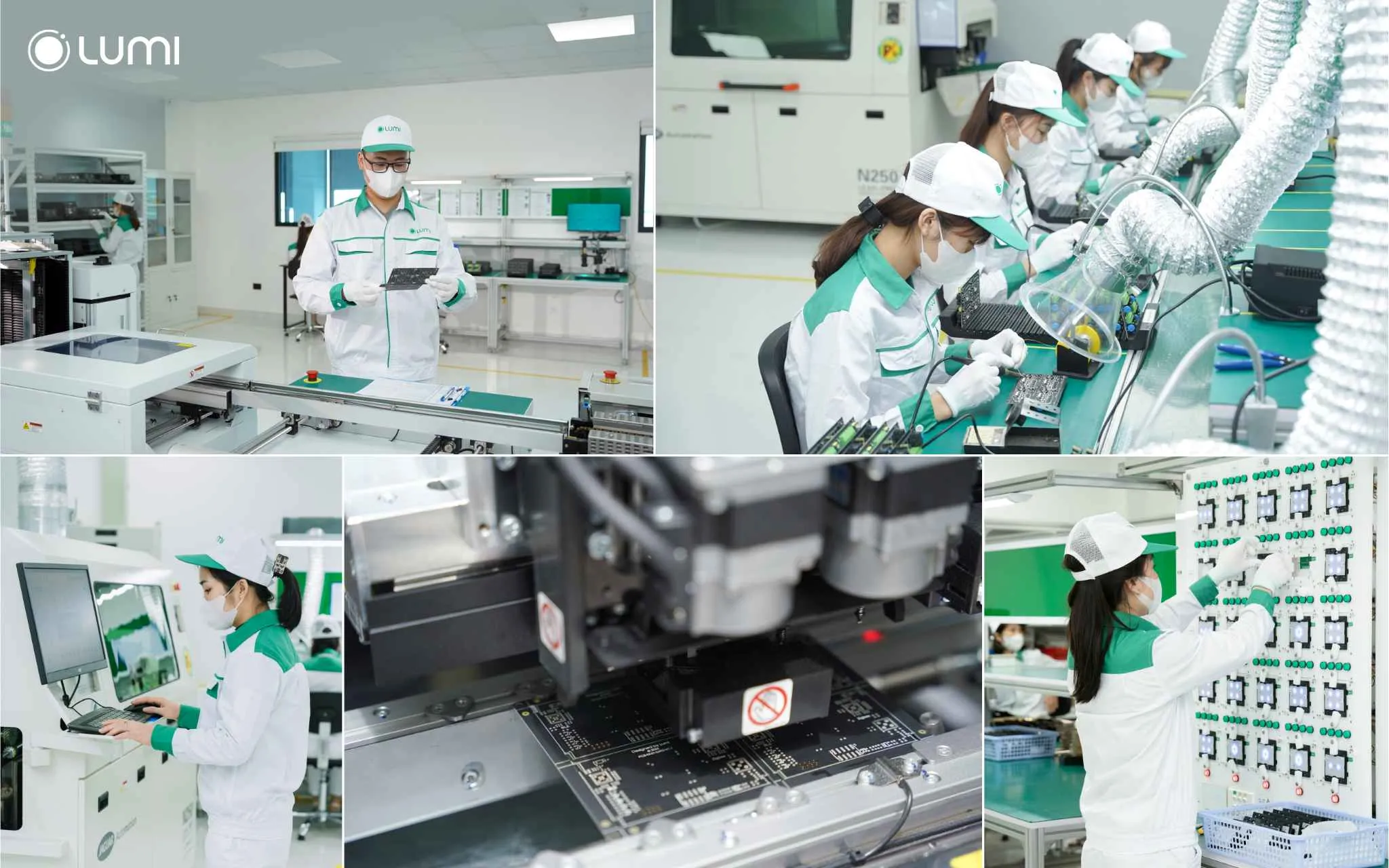 Dây chuyền sản xuất tại Lumi Smart Factory được đầu tư máy móc, trang thiết bị hiện đại, tiên tiến bậc nhất