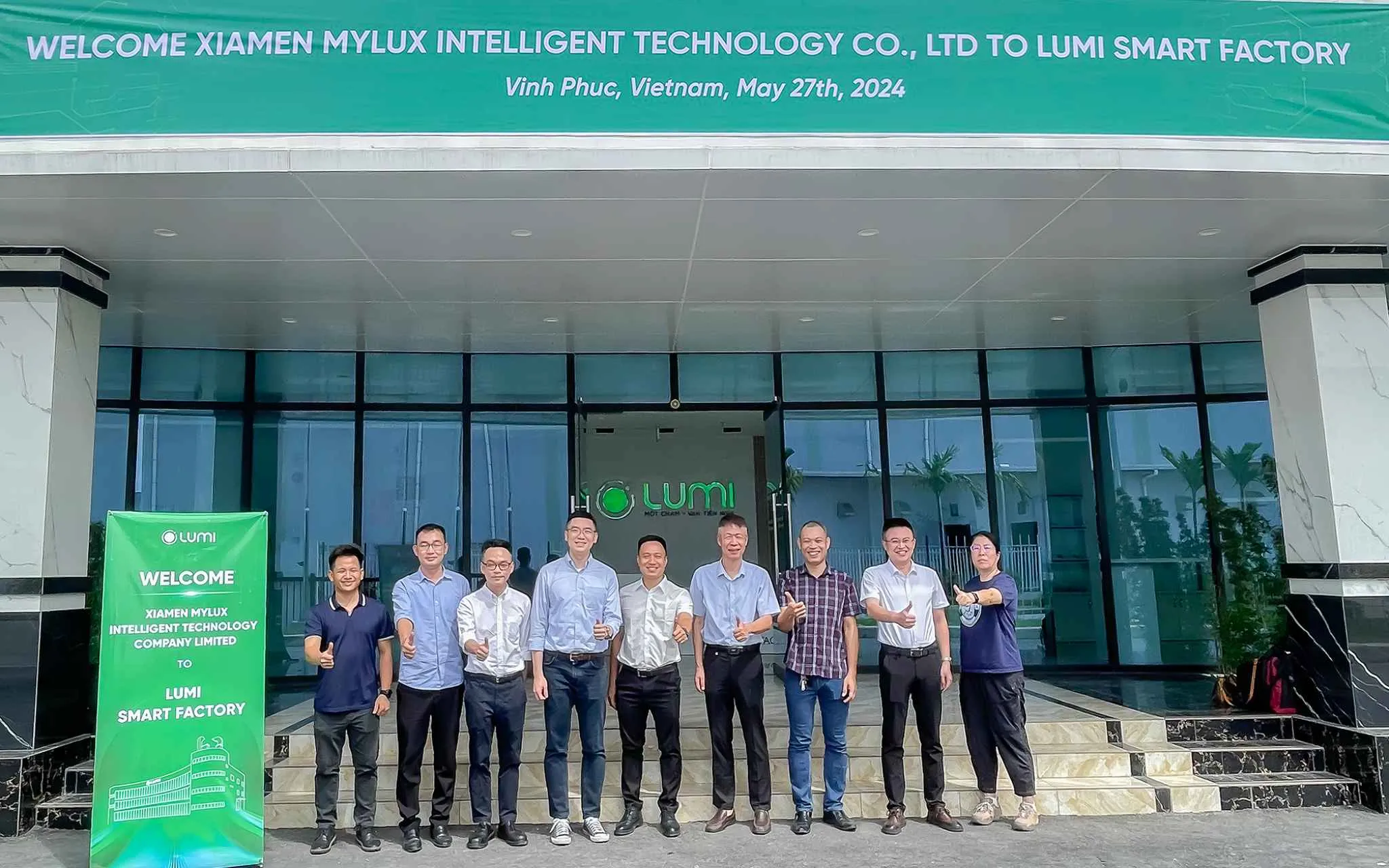 Lumi Smart Factory tiếp đoán đoàn đối tác Xiamen Mylux Intelligent, Trung Quốc