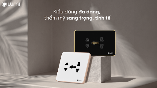 Thiết kế ổ cắm điện Lumi sang trọng, thẩm mỹ