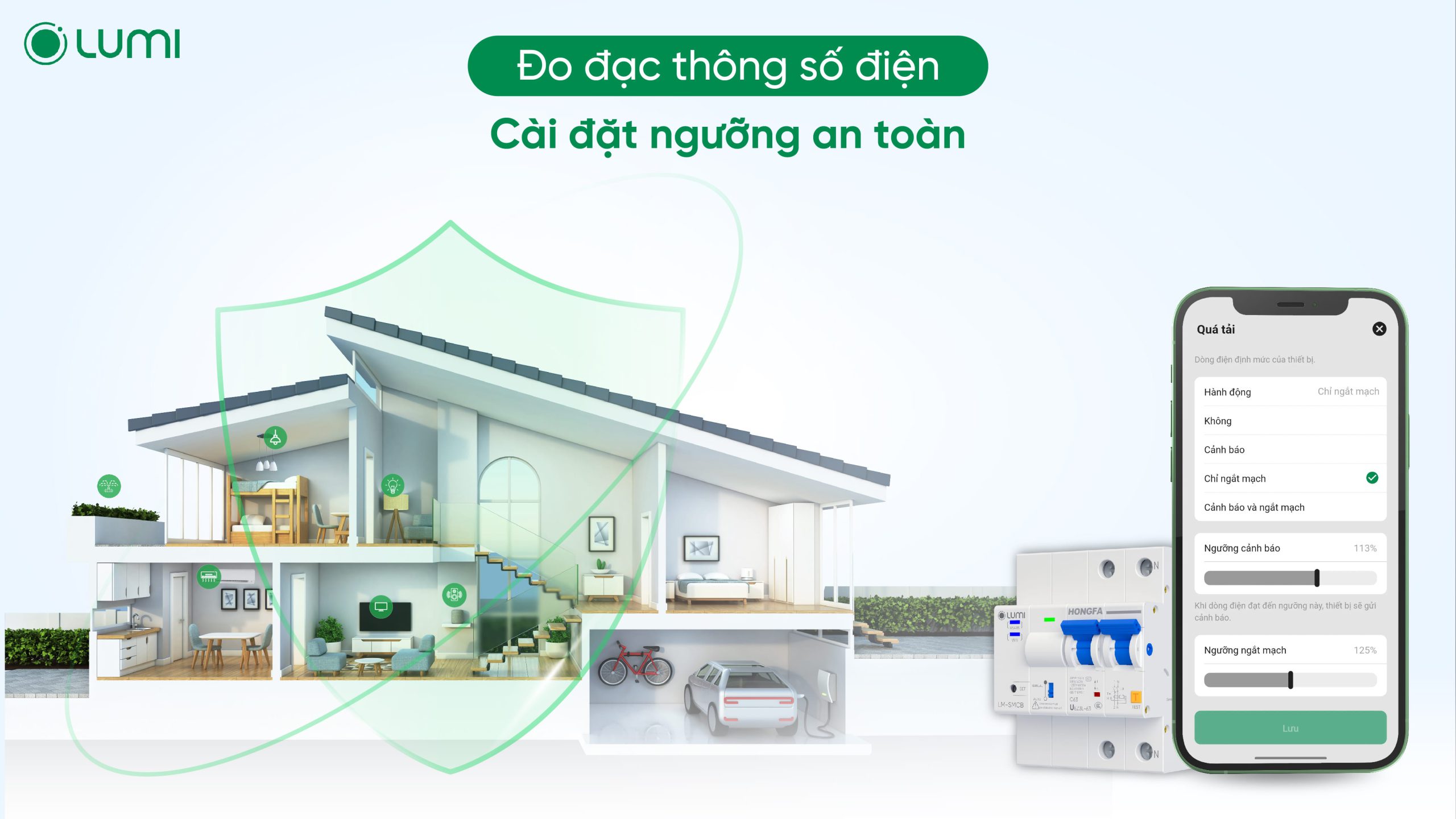 Aptomat giúp đo đạc thông số điện