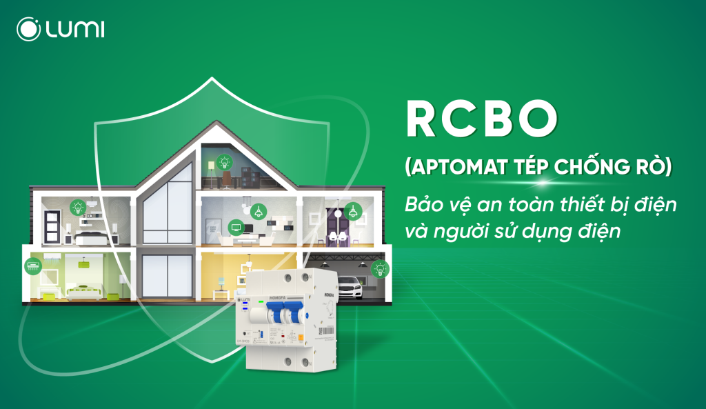 RCBO bảo vệ hệ thống thiết bị và đảm bảo an toàn cho người sử dụng trước các sự cố điện