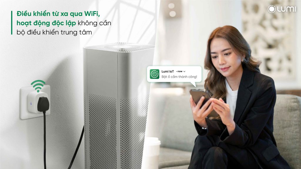 Điều khiển ổ cắm Lumi từ xa, qua wifi, không cần kết nối với bộ điều khiển trung tâm