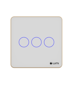 Công tắc thông minh Luto Vuông 3 nút màu trắng