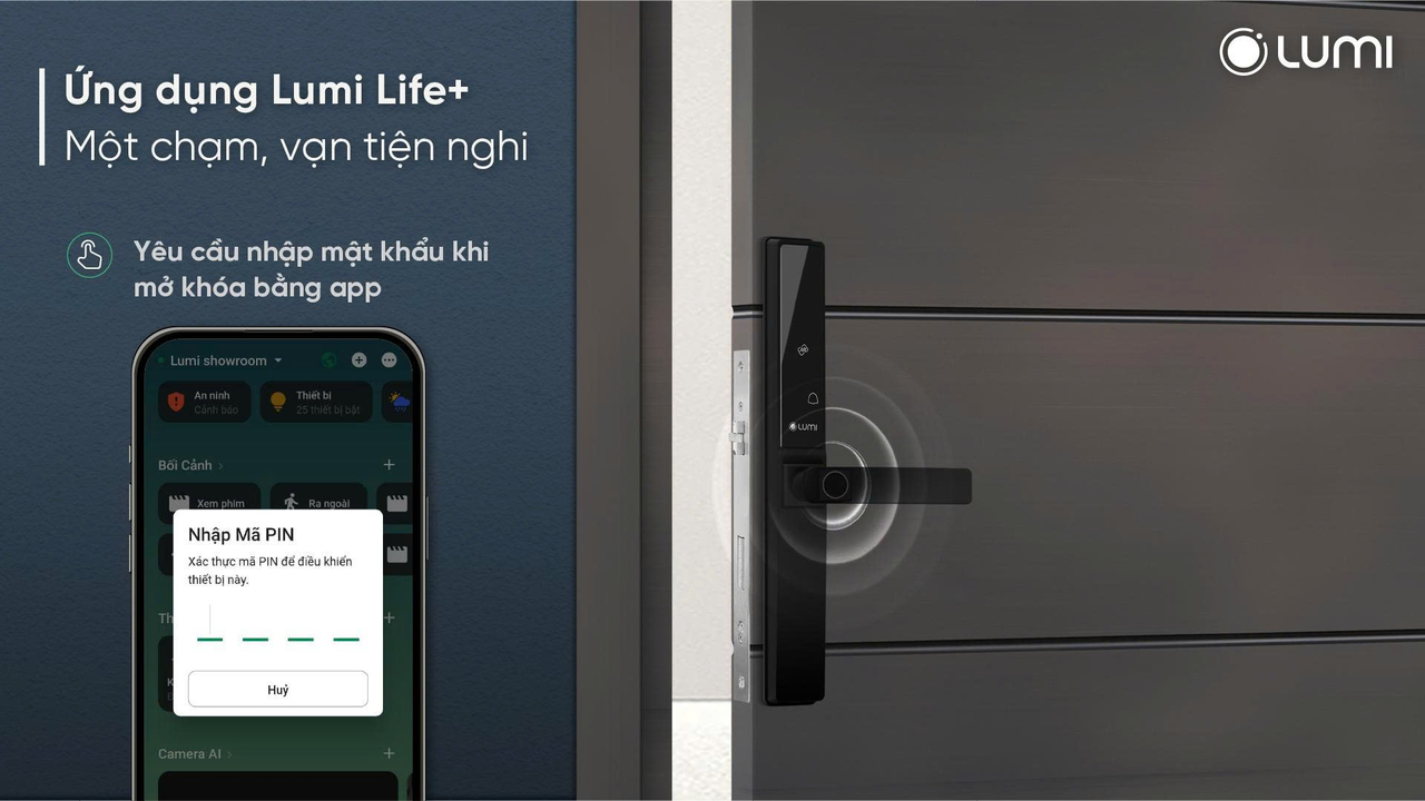 Tính năng mất khẩu bảo mật trên khóa thông minh Lumi