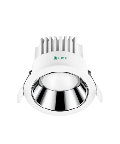 Đèn Downlight 12W, lỗ khoét 75, 80D,4KK chóa Crom đen