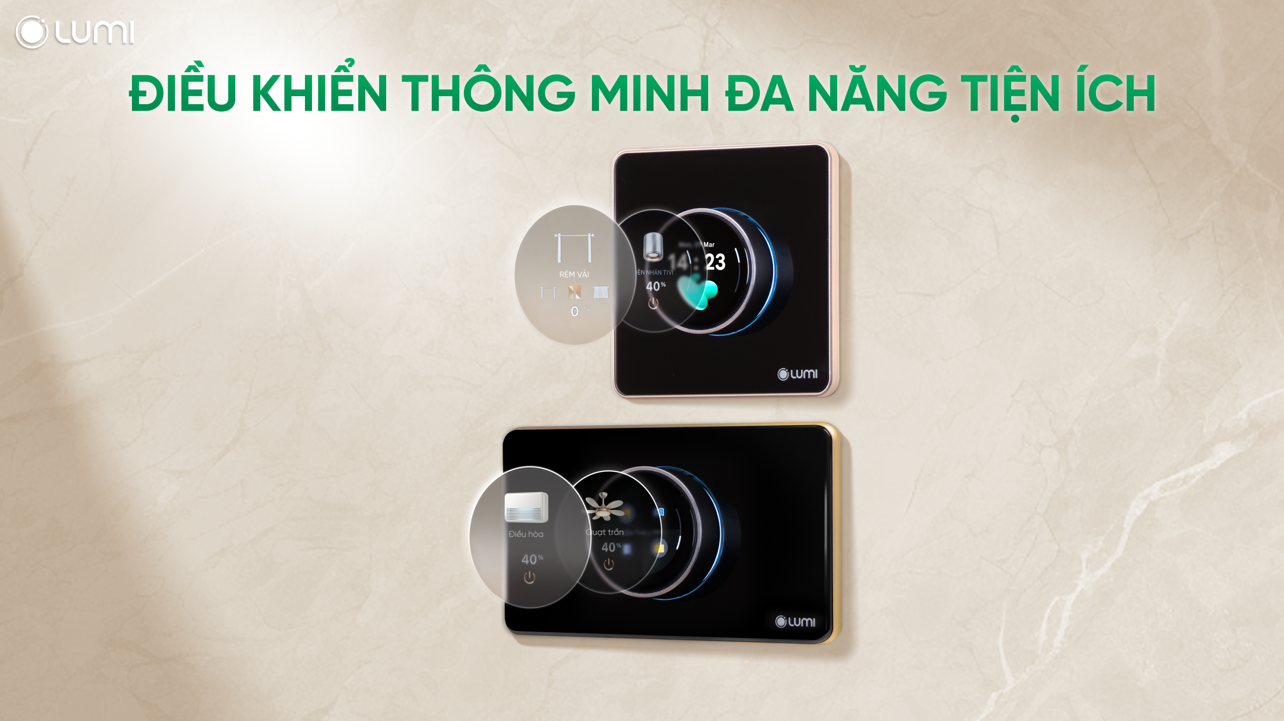 Công tắc nút xoay cảm ứng thông minh Lumi