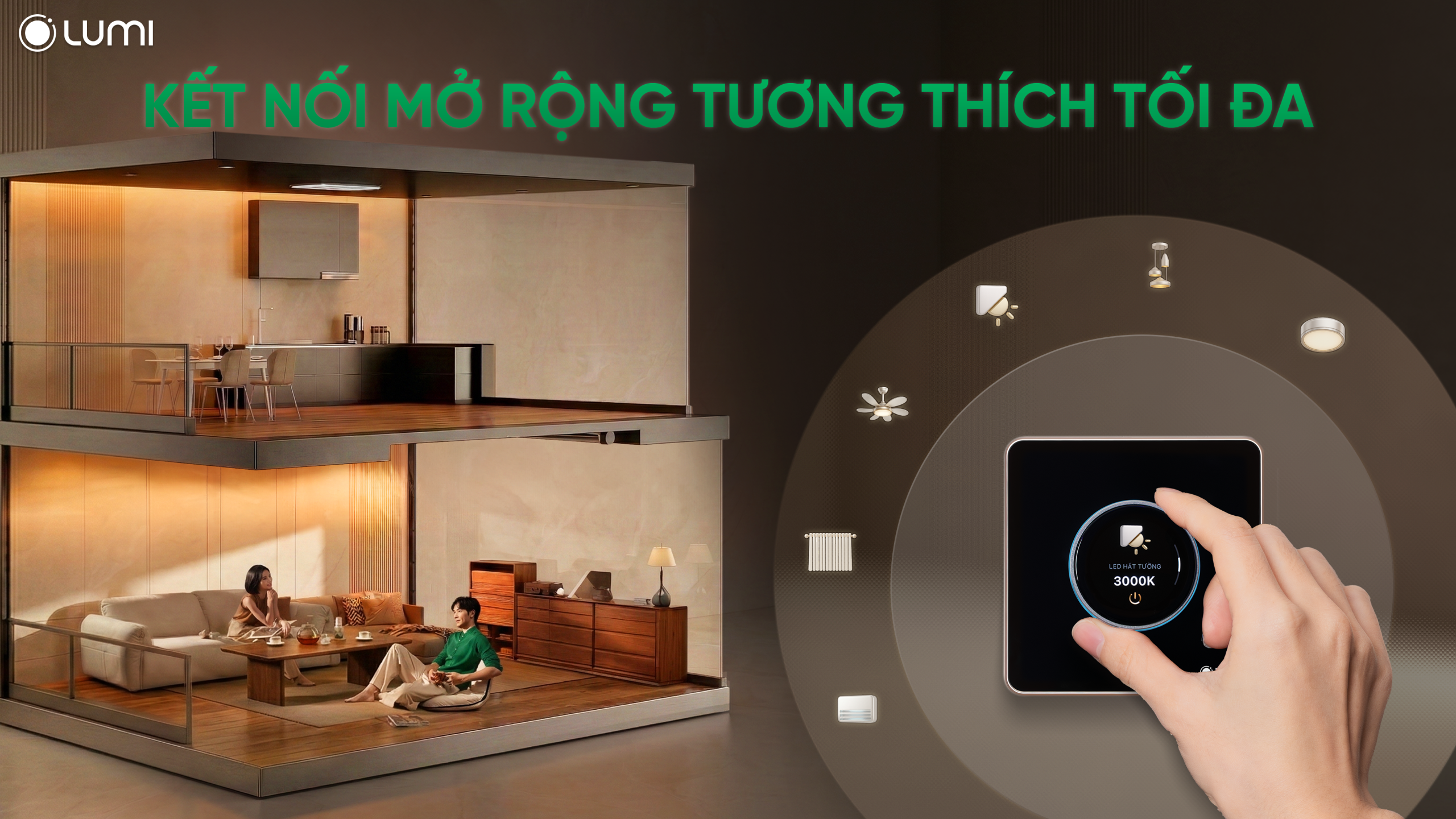 Công tắc nút xoay cảm ứng thông minh Lumi