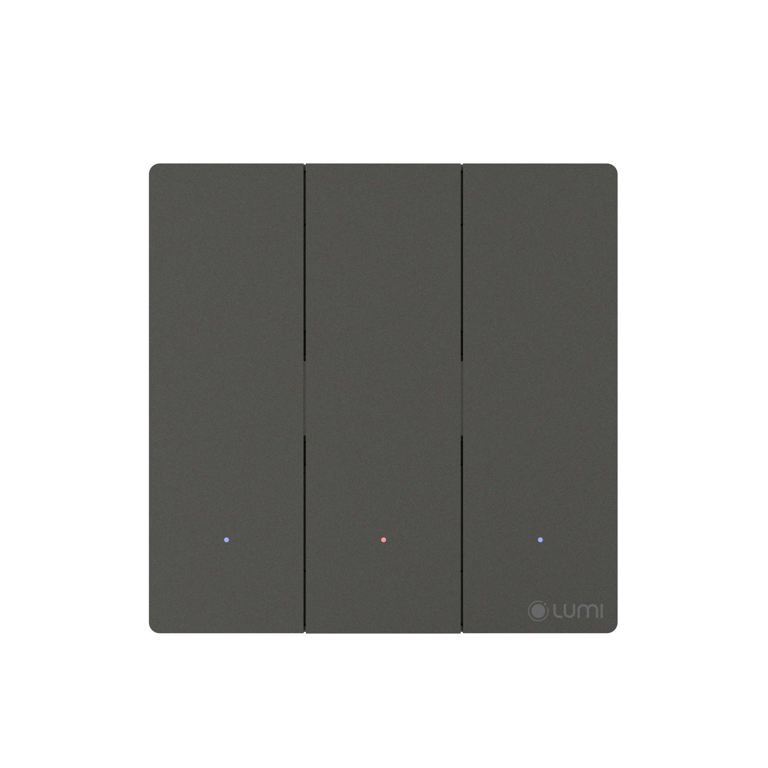 Công tắc cơ thông minh rèm đơn 3 nút Dark Grey