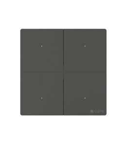 Công tắc cơ thông minh Lumes 4 nút Dark Grey