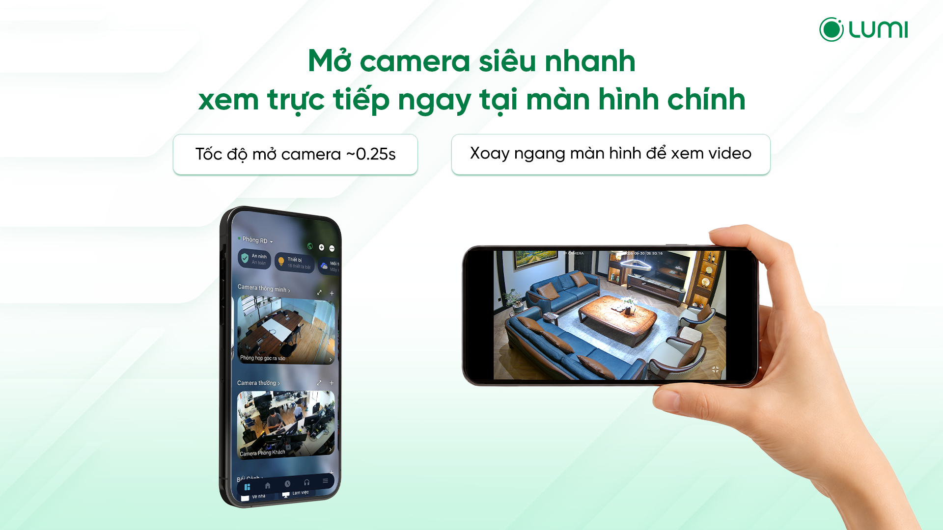 Mở camera siêu nhanh, xem trực tiếp ngay trên màn hình chính