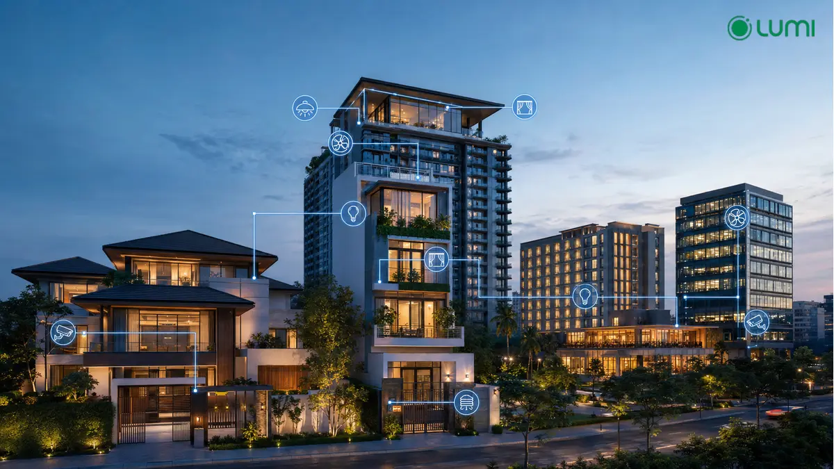 Các kiểu công trình phù hợp để ứng dụng KNX