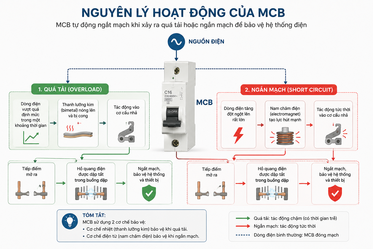 Nguyên lý hoạt động của MCB