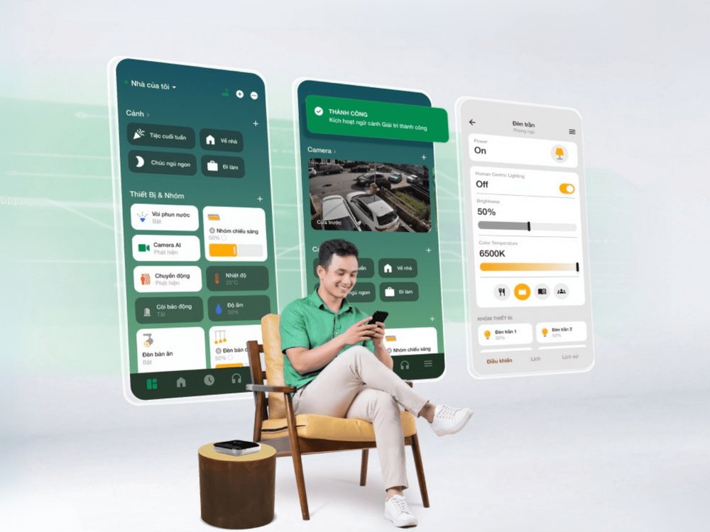 Giao diện ứng dụng Lumi Life+ điều khiển ánh sáng