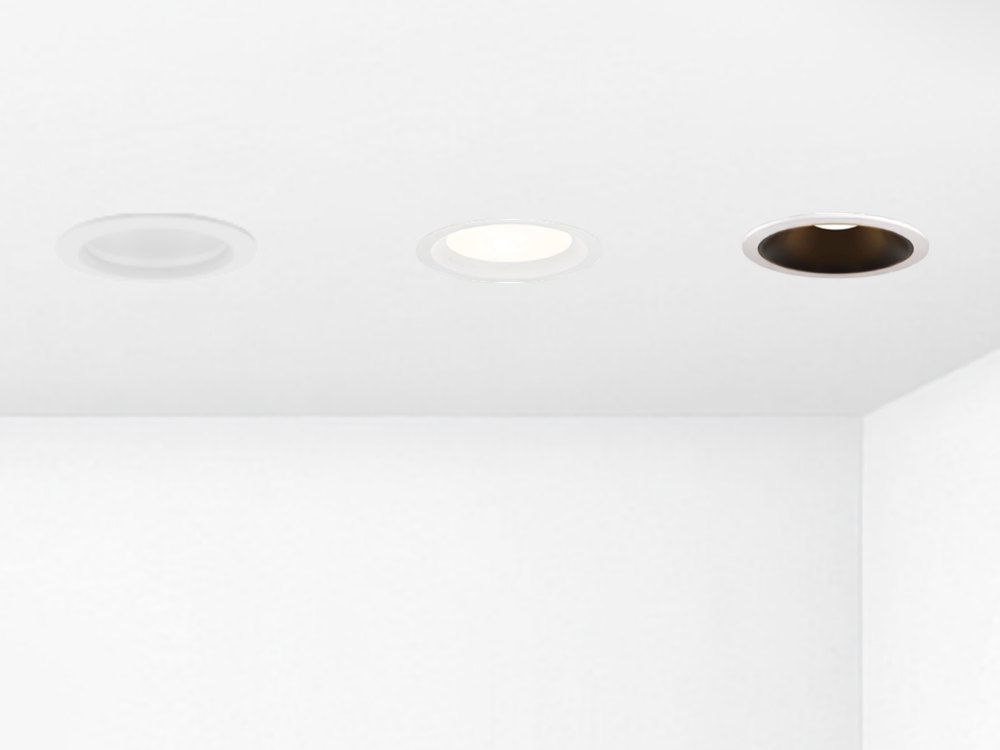 Đèn downlight âm trần Lumi trên trần thạch cao